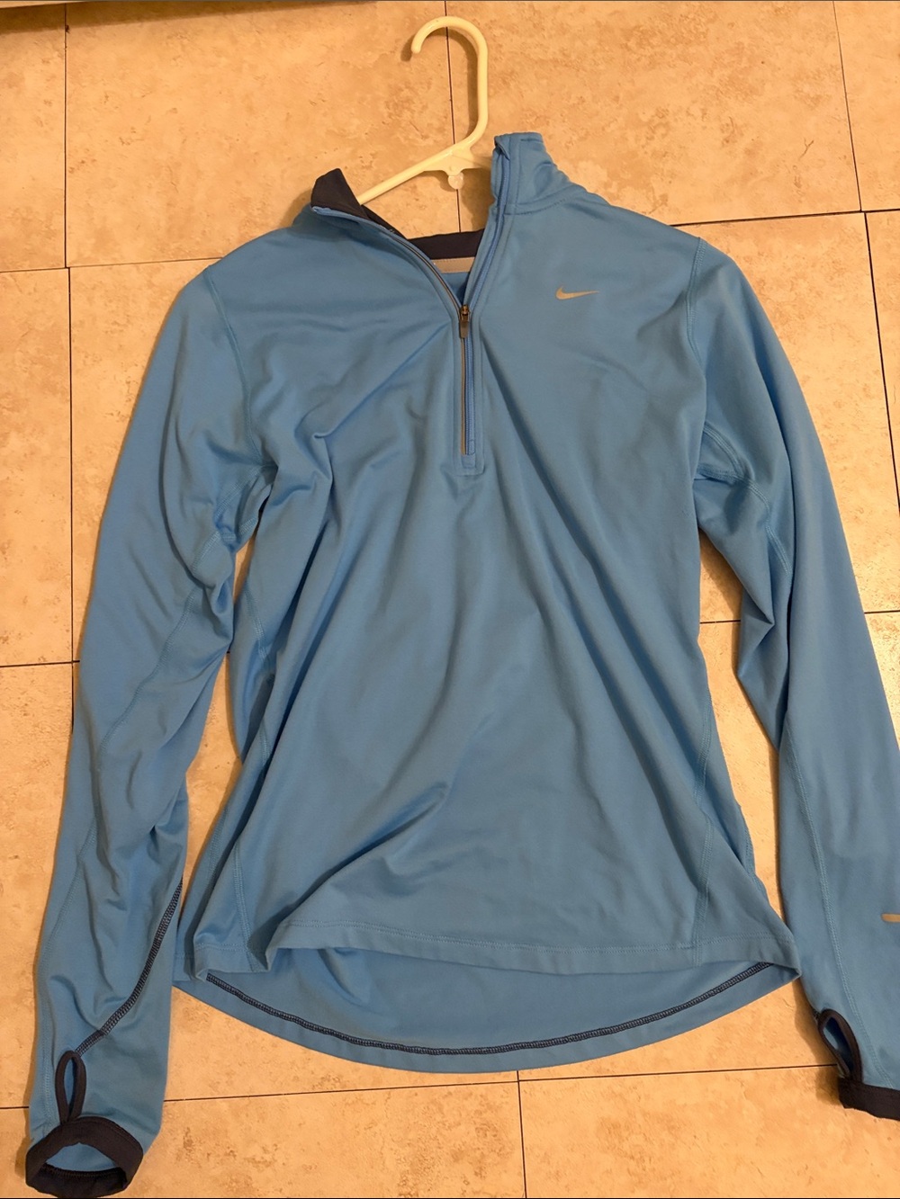 Nike Dri-FIT Element Half-Zip Running Top in Blue